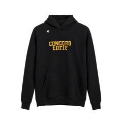 Moletom Canguru Big Classic Pattern Black