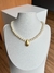 Colar de pérola com gota dourada - comprar online