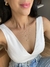 Colar triplo com gota, bijuteria folheada - comprar online