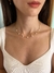 Choker de coração com pérola, bijuteria folheada na internet