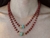 COLAR BOHO CHIQUE DE PEDRAS MARRONS COM TURQUESA E DOURADO