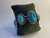 PULSEIRA BOHO CHIQUE PRATA COM PEDRAS TURQUESA