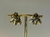 BRINCO FLOR COM PONTO DE LUZ OURO VINTAGE