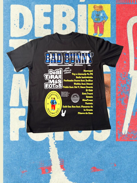 Remera over o clasica Bad Bunny