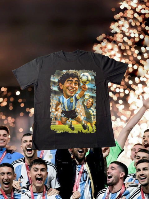 Remera Maradona Caricatura