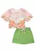 Conjunto de Blusa Estampada Coala com Shorts Saia Infanti - comprar online