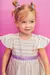 Vestido Sarja com Estampa de Listrada e Babados Kukiê - comprar online