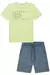 Conjunto Camiseta Verde e Bermuda em Moletom Linho Lucboo - comprar online