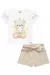 Conjunto Blusa e Shorts de Linho Bordado Infanti na internet