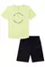 Conjunto Camiseta e Bermuda em Linho Panamá Preta Johnny Fox - comprar online