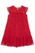 Vestido Vermelho Vibrante com Detalhes em Tule Kukiê - loja online