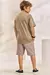 Conjunto Camiseta com Bermuda em Molecotton Listrada Johnny Fox - comprar online