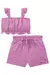 Conjunto Cropped e Shorts Delicado com Bordado Inglês Laise Kukiê - Encanto Bambini