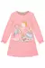 Vestido Manga Longa em Malha Power Estampado Rosa Menina - Kukiê