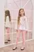 Conjunto de Blusa Manga Longa em Cotton com Estampa de Urso e Calça Legging em Fly Tech Rosa - Infanti