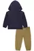 Conjunto de Blusão em Malha Waffle e Calça em Cotton Jeans com Elastano Menino - Lucboo 