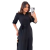 Vestido Evangélico Alfaiataria Preto Longo Com Babado - comprar online