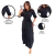Vestido Evangélico Alfaiataria Preto Longo Com Babado - Promoção Certa