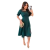 Vestido Evangélico Alfaiataria Verde Longo Fenda Lateral