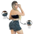 Short Feminino Malha Preto Listrado AJustável com Top