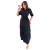 Vestido Evangélico Alfaiataria Preto Longo Com Babado
