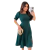 Vestido Evangélico Alfaiataria Verde Longo Fenda Lateral - comprar online