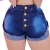 Short Jeans Feminino 4 Botões com Lavagem Escura - comprar online