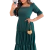 Vestido Evangélico Alfaiataria Verde Longo com Babado na internet