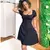 Imagem do vestido corset romântico curto alça amarração na cintura