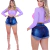 Short Jeans Feminino 4 Botões com Lavagem Escura - loja online