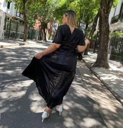 Imagen de Vestido cruzado de fiesta, morley metalizado premium elastizado