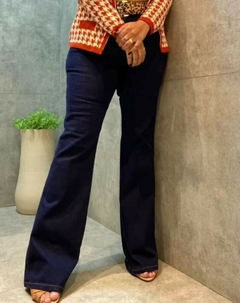 Jean oxford elastizado, color celeste azul oscuro - comprar online
