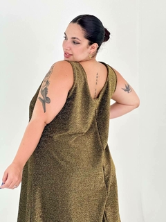 Vestido corto de lurex elastizado, talle único especial - comprar online