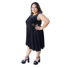Imagen de Vestido de fiesta, modal con encaje elastizado