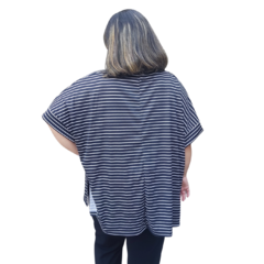 Remeron de morley rayado, corte oversize - AMARA