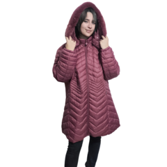 Campera importada con piel, impermeable - AMARA