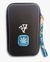 case estojo bag para tabaco, moderno, estiloso com estampa vault77 com estampa de uma caveira com uma erva, estampa de eared skull, com maconha, erva, hemp, weed