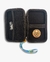 case estojo bag para tabaco, moderno, estiloso com estampa vault77 com estampa de uma caveira com uma erva, estampa de eared skull, com maconha, erva, hemp, weed