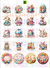 3 folhas cortadas em papel arroz de 5cm (60 figuras) - comprar online