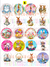 3 folhas com 60 figuras cortadas de 5cm - comprar online