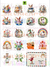 3 folhas cortadas. 60 figuras com 5cm