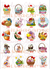 3 folhas de papel arroz cortada de 5cm (60 figuras) - comprar online