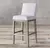 Banqueta alta Cala color blanco con respaldo recto y sin apoyabrazos