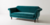 Sillón de dos cuerpos Rodhesia en color verde esmeralda, con un diseño clásico y elegante.