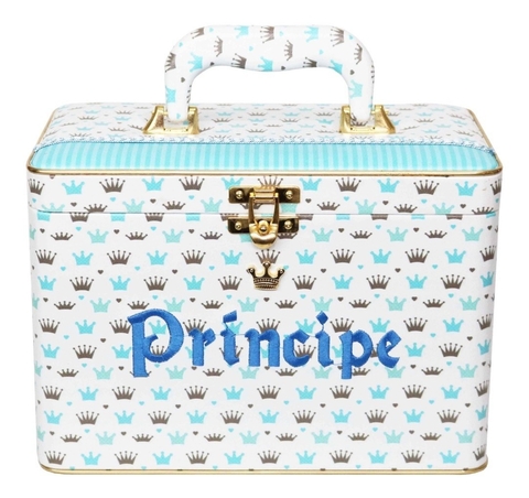 Álbum Maleta Box Bebê Menino Azul 240 Fotos 15x21 Diário