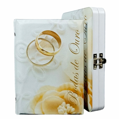 Álbum De Fotos Maleta Bodas De Ouro 80 Fotos