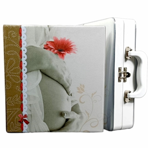 Álbum De Fotos Maleta Gestante 200 Fotos 13x18 Ou 15x21