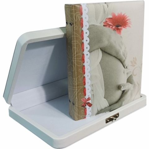 Álbum De Fotos Maleta Gestante Para 60 Fotos 15x21