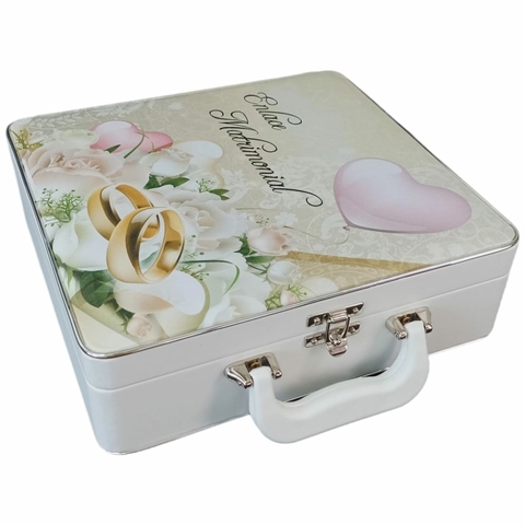 Álbum Maleta Alça Casamento Enlace Flores 200 Fotos 15x21