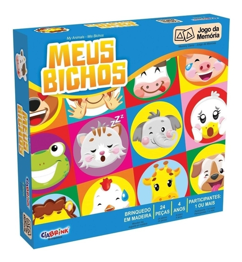 Jogo Da Memória Meus Bichos Ciabrink
